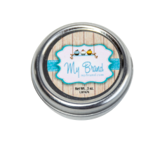 Natural Beeswax Lip Balm in Round Metal Tin