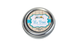 Natural Beeswax Lip Balm in Round Metal Tin