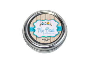 Natural Beeswax Lip Balm in Round Metal Tin