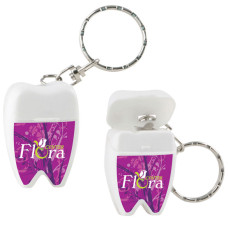 Tooth Shaped Dental Floss With Key Chain
