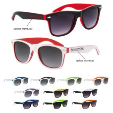Two-Tone Malibu Retro Sunglasses
