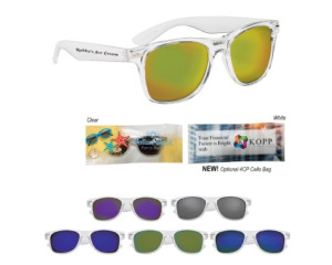Crystalline Mirrored Malibu Retro Sunglasses Crystalline Mirrored Malibu Retro Sunglasses