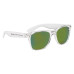 Crystalline Mirrored Malibu Retro Sunglasses