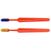 Compact Adult Toothbrush with Colorful Bristles