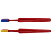 Compact Adult Toothbrush with Colorful Bristles