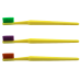 Compact Adult Toothbrush with Colorful Bristles