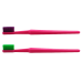Compact Adult Toothbrush with Colorful Bristles