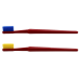 Compact Adult Toothbrush with Colorful Bristles