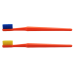 Compact Adult Toothbrush with Colorful Bristles