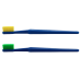 Compact Adult Toothbrush with Colorful Bristles
