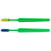 Compact Adult Toothbrush with Colorful Bristles
