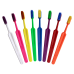 Compact Adult Toothbrush with Colorful Bristles